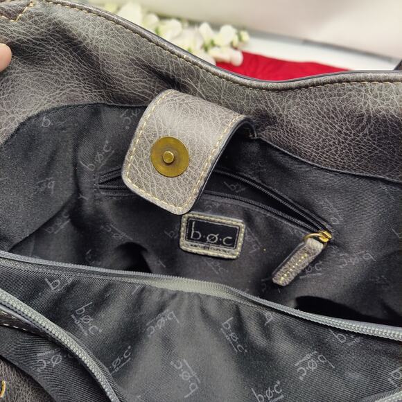 BOC Born Concept Handbag Purse Stanville Tote Bag 16" X 10" Grey - Picture 8 of 10